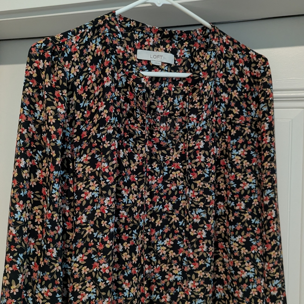 LOFT Floral Blouse